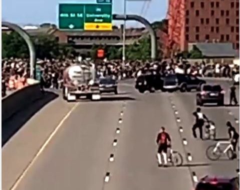 The 2020 I-35W Protest and the Semi